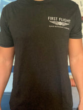 Load image into Gallery viewer, Charcoal Men&#39;s Airplane Logo T (Front)
