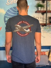 Load image into Gallery viewer, Blue Men&#39;s Airplane Logo T (Back)
