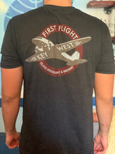 Load image into Gallery viewer, Charcoal Men&#39;s Airplane Logo T (Back)
